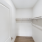 Closet with storage shelves