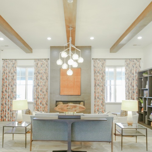 Interior of leasing office